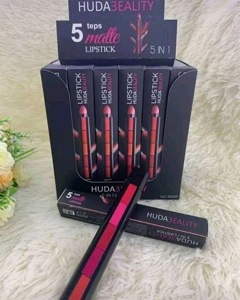 5 In 1 Huda Beauty Lipstick  Waterproof | Long Lasting