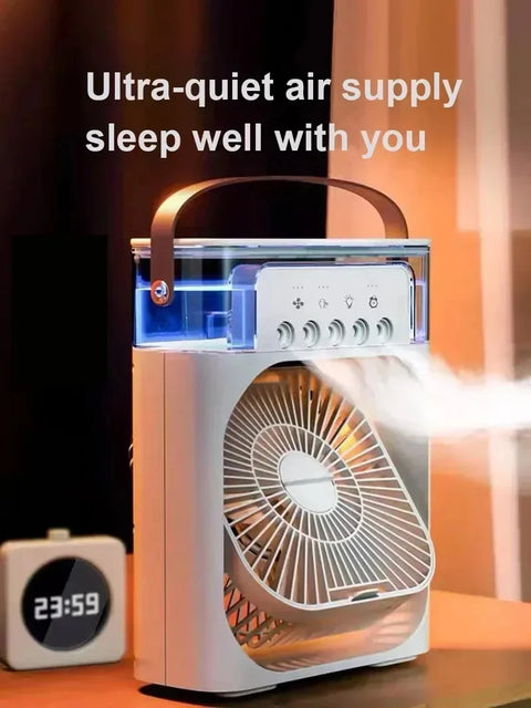 Portable Humidifier Cooling Fan | USB Electric Fan LED Night | Best For One Person