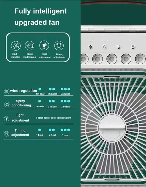 Portable Humidifier Cooling Fan | USB Electric Fan LED Night | Best For One Person