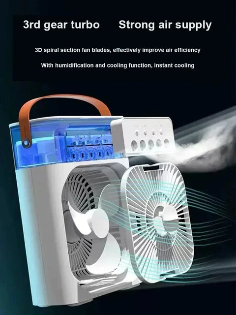 Portable Humidifier Cooling Fan | USB Electric Fan LED Night | Best For One Person