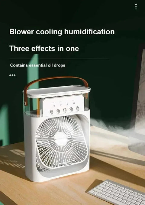 Portable Humidifier Cooling Fan | USB Electric Fan LED Night | Best For One Person