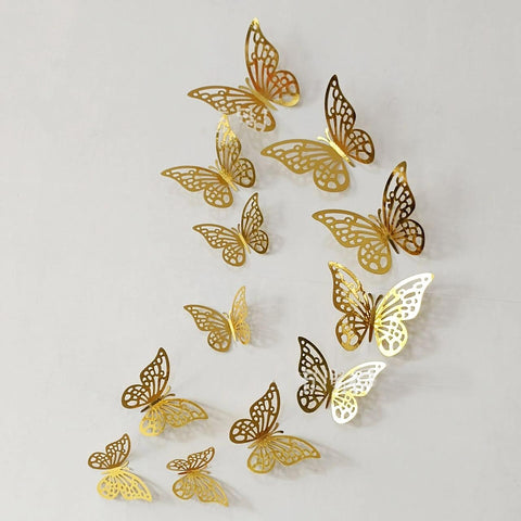 3d Wall Stickers Hollow Butterfly For Kids Rooms Home Wall Décor  Pack of 12 and 24