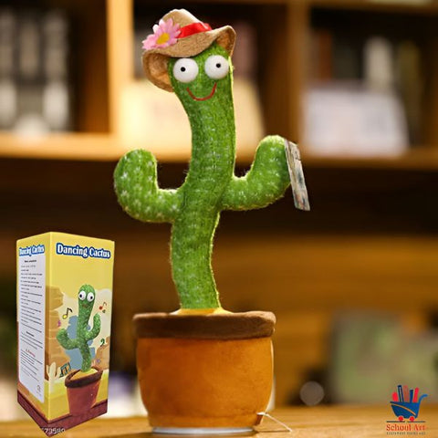 Dancing Cactus Toy – Singing, Talking, Voice Recording Plush With Usb Rechargeable Function – Fun Educational Gift For Babies And Kids (ages 6 Months & Up) – Rechargeable – With Cap