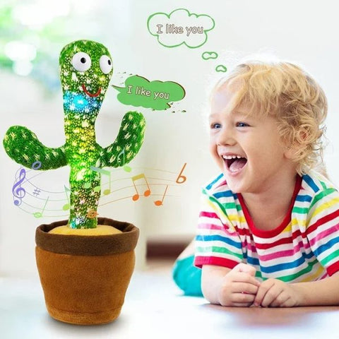 Dancing Cactus Toy – Singing, Talking, Voice Recording Plush With Usb Rechargeable Function – Fun Educational Gift For Babies And Kids (ages 6 Months & Up) – Rechargeable – With Cap