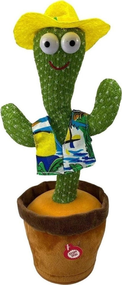 Dancing Cactus Toy – Singing, Talking, Voice Recording Plush With Usb Rechargeable Function – Fun Educational Gift For Babies And Kids (ages 6 Months & Up) – Rechargeable – With Cap