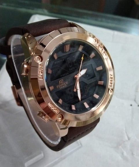 Edifice -  Best Quality Watch For Men  – Rubber Strap Watch – With Box