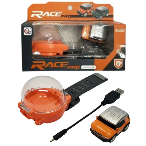 Mini Car With Remote Control Mini Remote Control Car Watch Racing Car USB Charging Cartoon Rc Small Car Kids Toys (random Color )