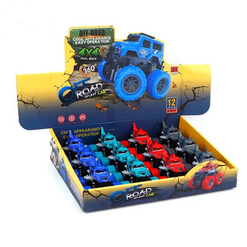 Shark Shaped Friction Vehicle | 12pcs In Box | Children’s Toys Dual Inertia/four-wheel Drive/spring/stunt Marine Animals boys’ Backforce Engineering Car