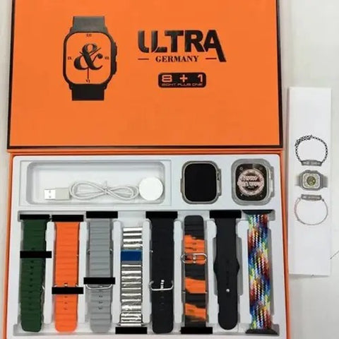 Y80 Ultra 8 In 1 Smart Watch ,8 Straps 50mm Big Display (random Color)