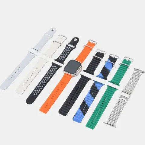 Y80 Ultra 8 In 1 Smart Watch ,8 Straps 50mm Big Display (random Color)
